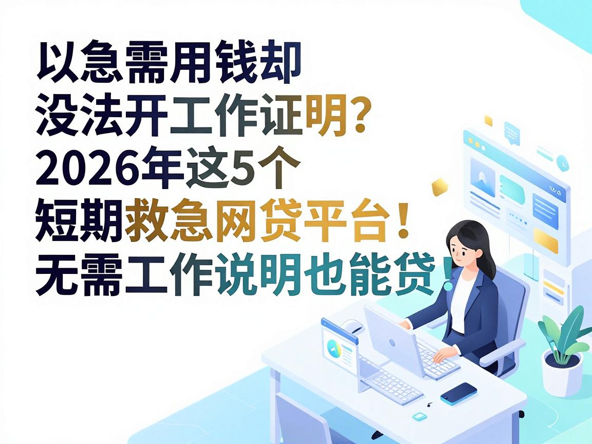 急需用钱却没法开工作证明？2026年这5个短期救急网贷平台，无需工作证明也能贷！