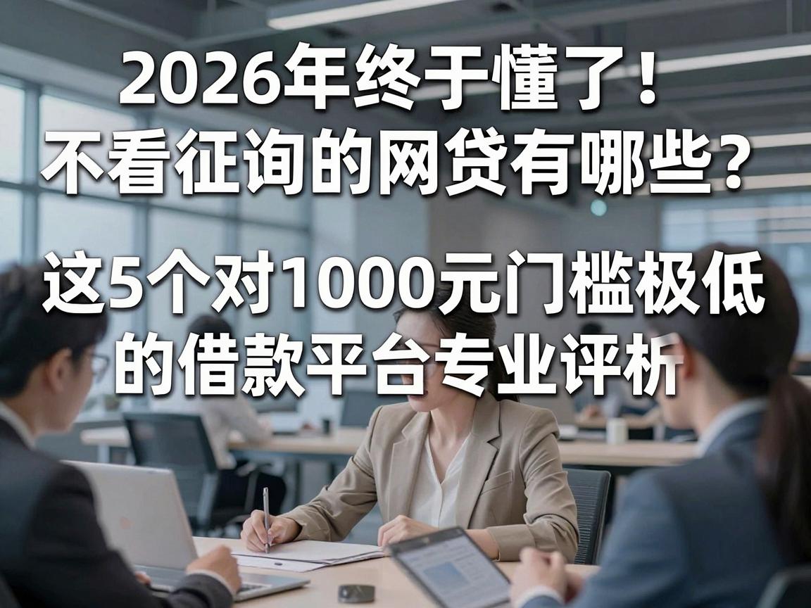2026年终于懂了！不看征询的网贷有哪些？这5个对1000元门槛极低的借款平台专业评析