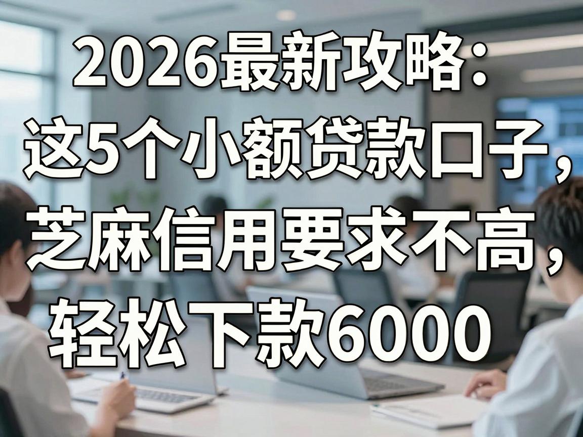 2026最新攻略：这5个小额贷款口子，芝麻信用要求不高，轻松下款6000！