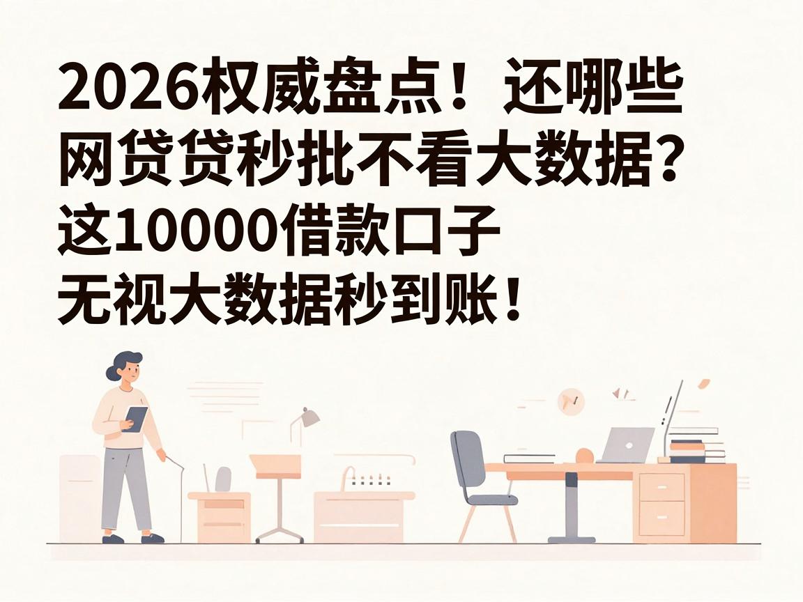 2026权威盘点！还哪些网贷秒批不看大数据？这10000借款口子无视大数据秒到账！