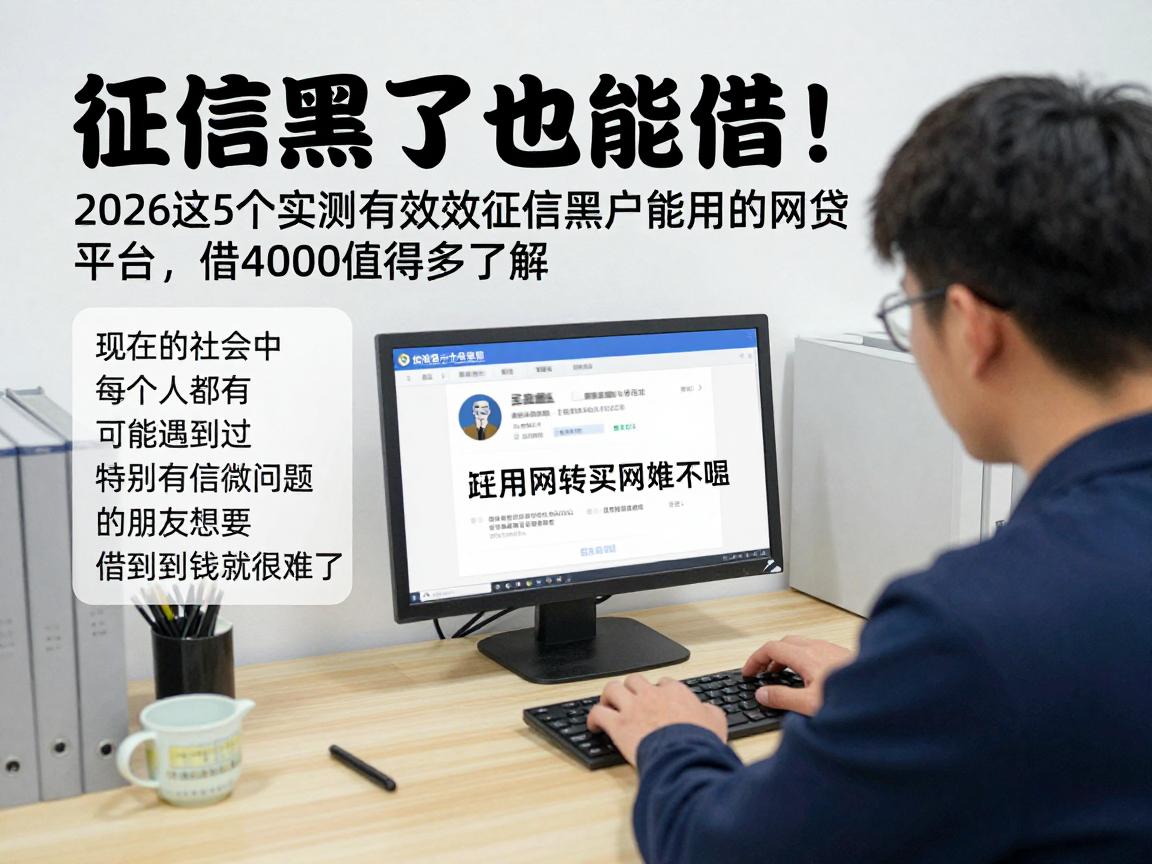征信黑了也能借！2026这5个实测有效的征信黑户能用的网贷平台，借4000值得多了解