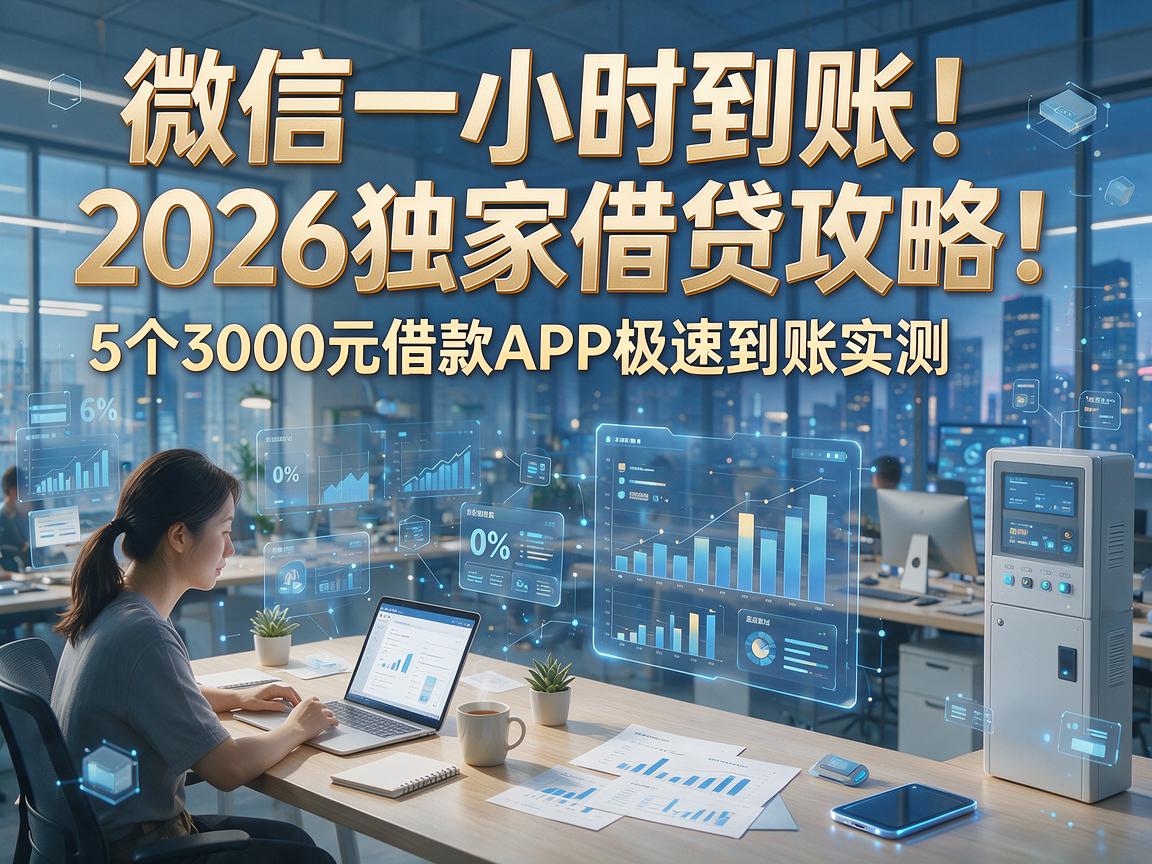 微信一小时到账！2026独家借贷攻略：5个3000元借款APP极速到账实测