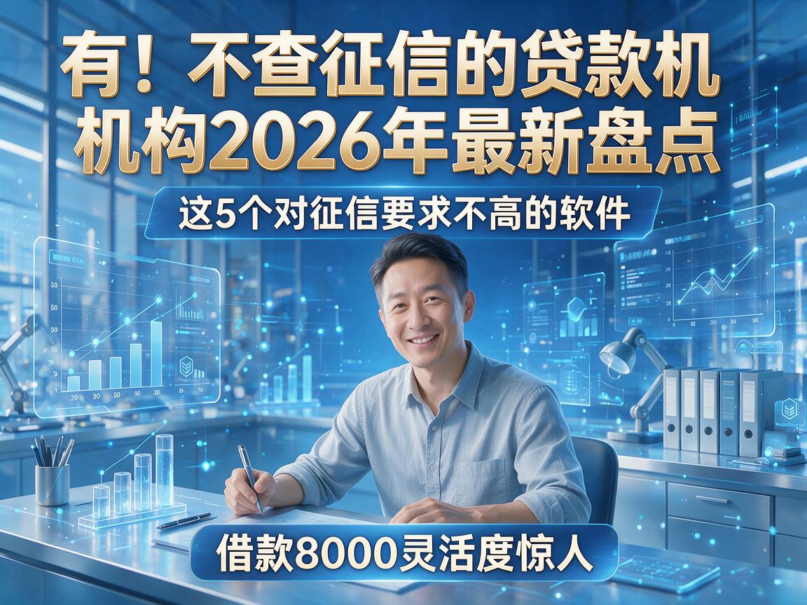 有！不查征信的贷款机构2026年最新盘点，这5个对征信要求不高的软件，借款8000灵活度惊人