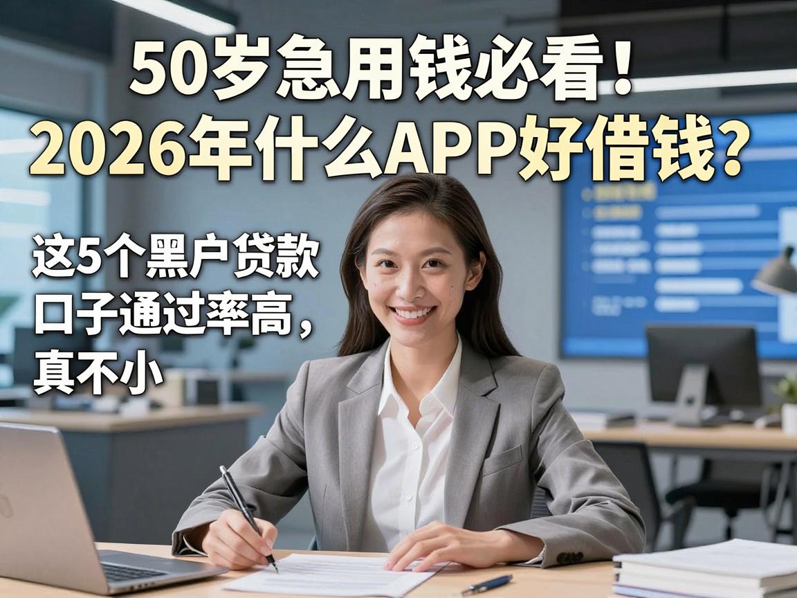 50岁急用钱必看！2026年什么APP好借钱？这5个黑户贷款口子通过率高、选择范围真不小