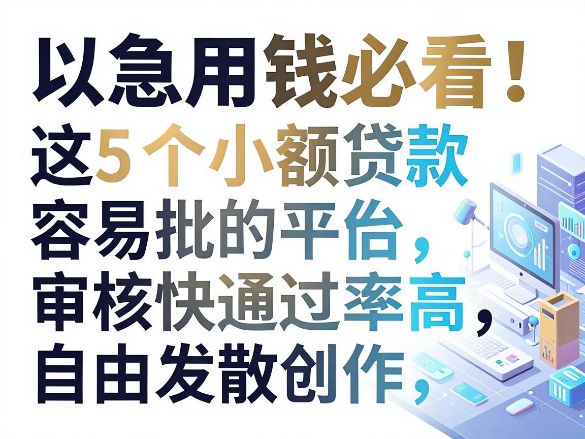急用钱必看！这5个小额贷款容易批的平台，审核快通过率高