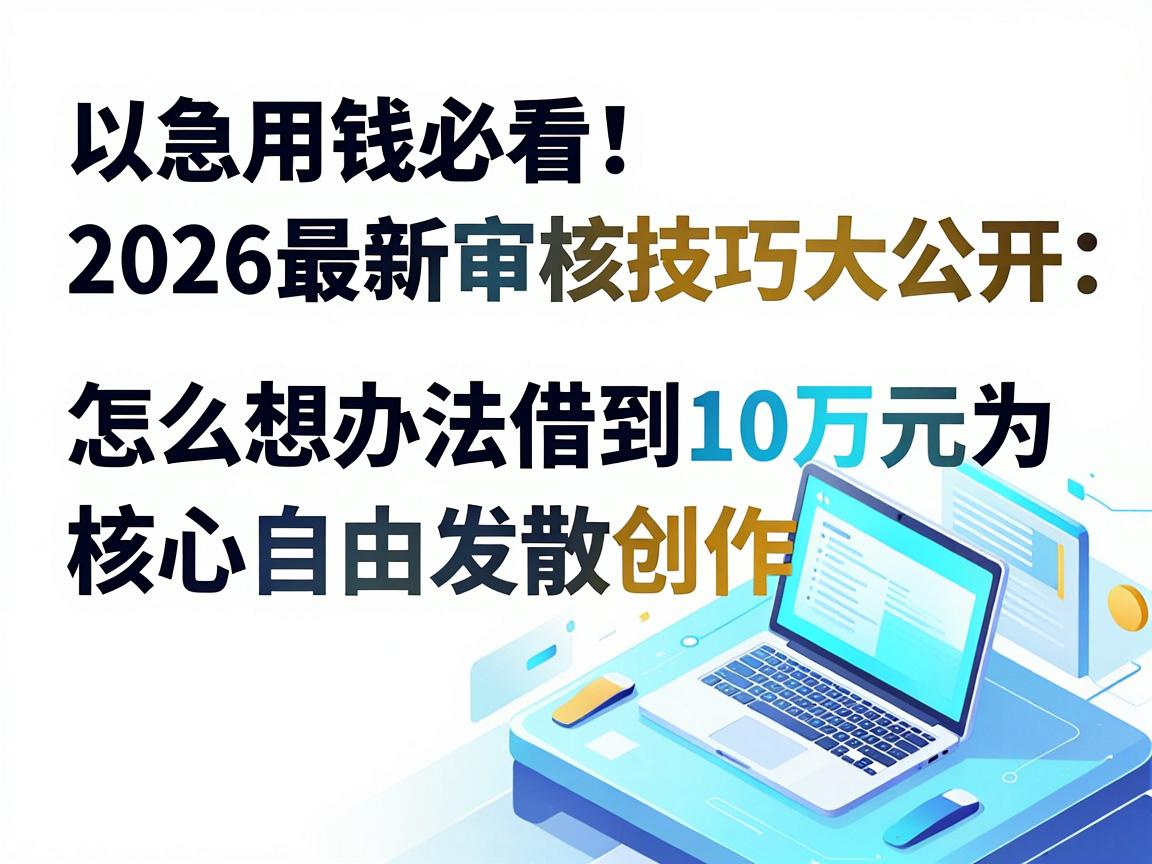 急用钱必看！2026最新审核技巧大公开：怎么想办法借到10万元