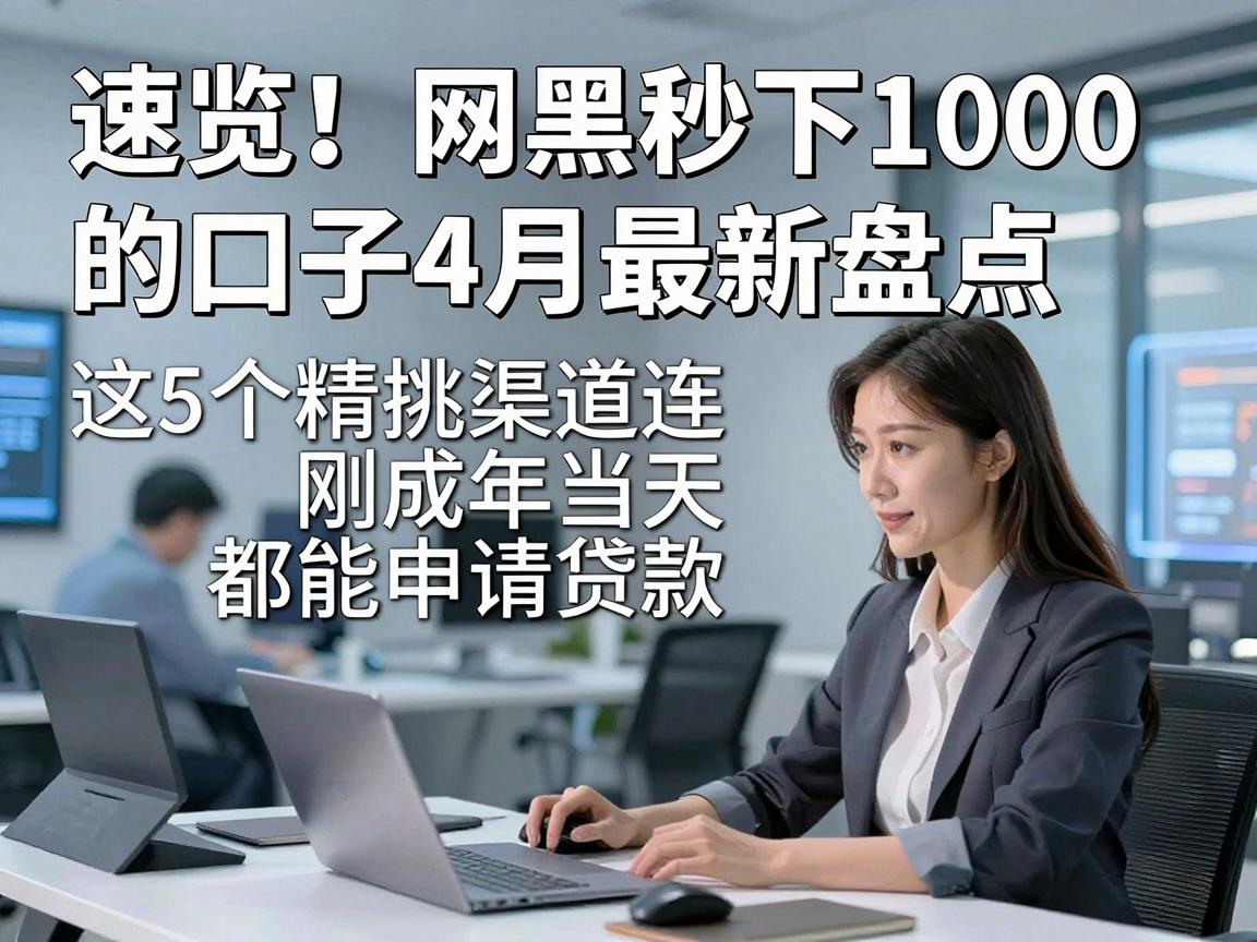 速览！网黑秒下1000的口子4月最新盘点，这5个精挑渠道连刚成年当天都能申请贷款