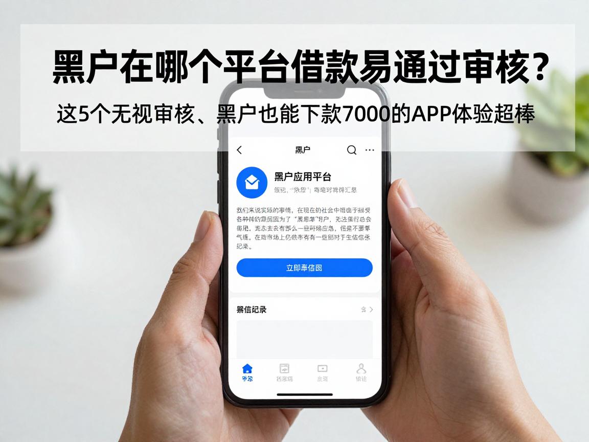 黑户在哪个平台借款易通过审核?这5个无视审核、黑户也能下款7000的APP体验超棒