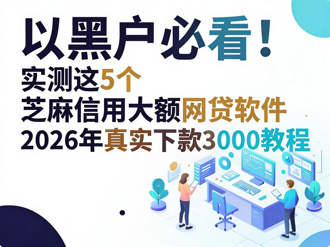 黑户必看！实测这5个芝麻信用大额网贷软件，2026年真实下款3000教程