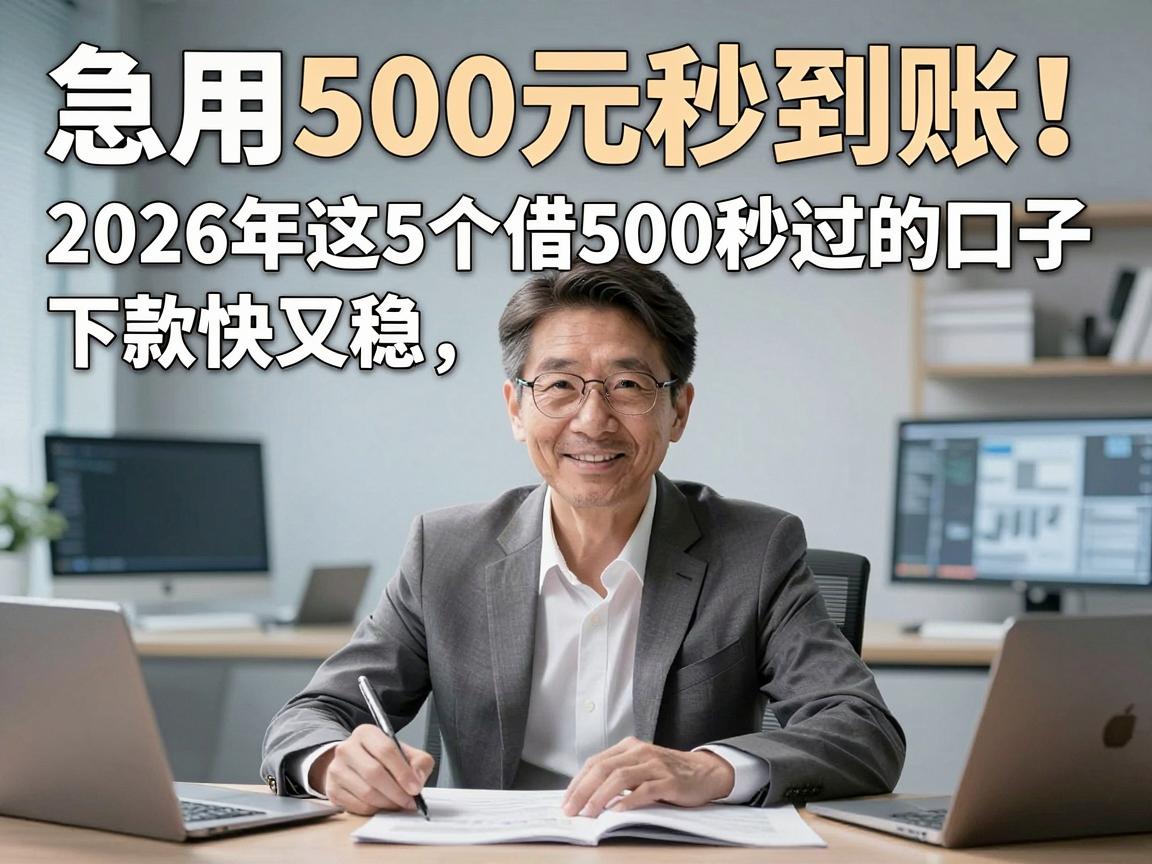 急用500元秒到账！2026年这5个借500秒过的口子，下款快又稳！