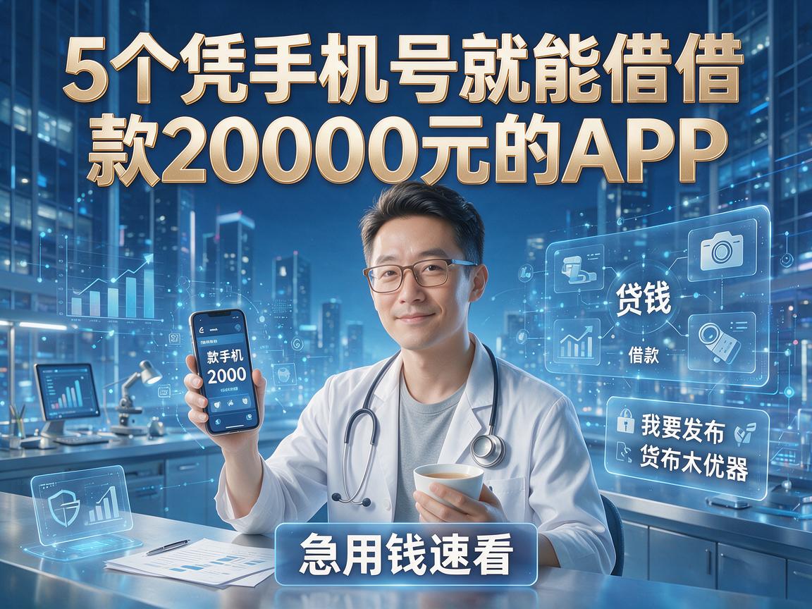 5个凭手机号就能借款20000元的APP，急用钱速看