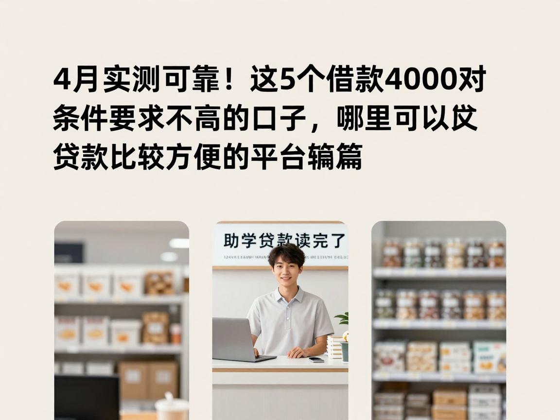 4月实测可靠！这5个借款4000对条件要求不高的口子，哪里可以贷款比较方便的平台就看这篇