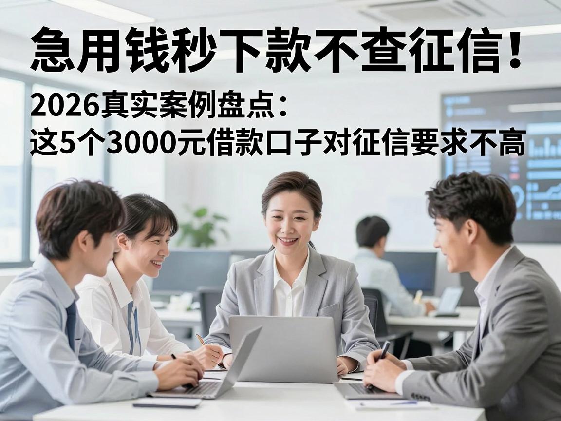 急用钱秒下款不查征信！2026真实案例盘点：这5个3000元借款口子对征信要求不高