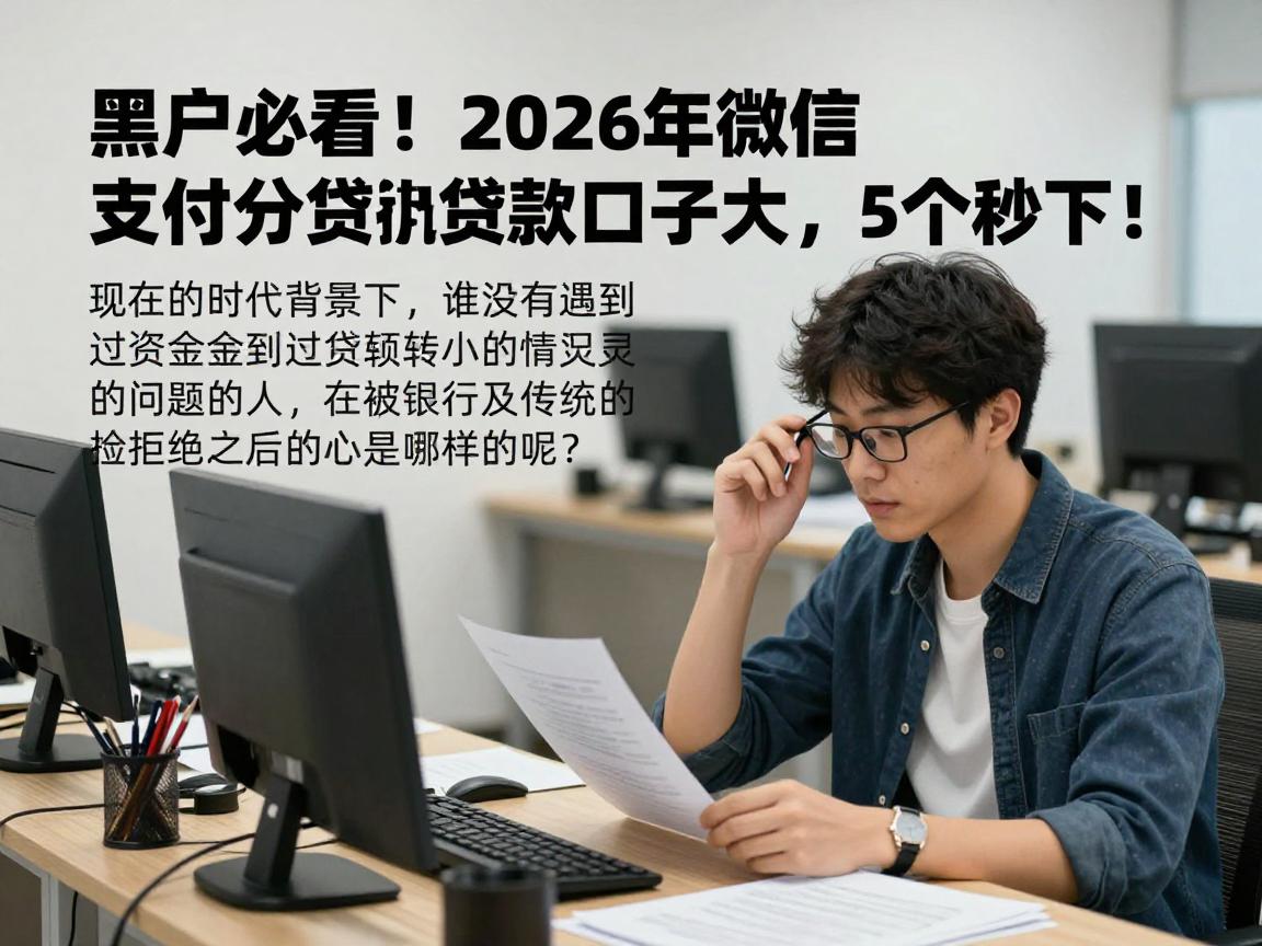 黑户必看！2026年微信支付分贷款口子大，5个秒下！