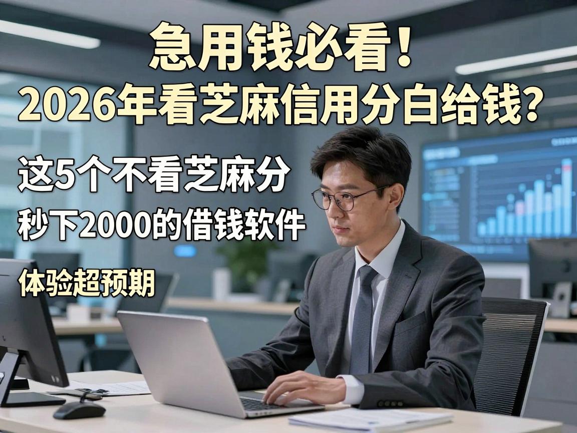 急用钱必看！2026年看芝麻信用分白给钱？这5个不看芝麻分秒下2000的借钱软件，体验超预期！