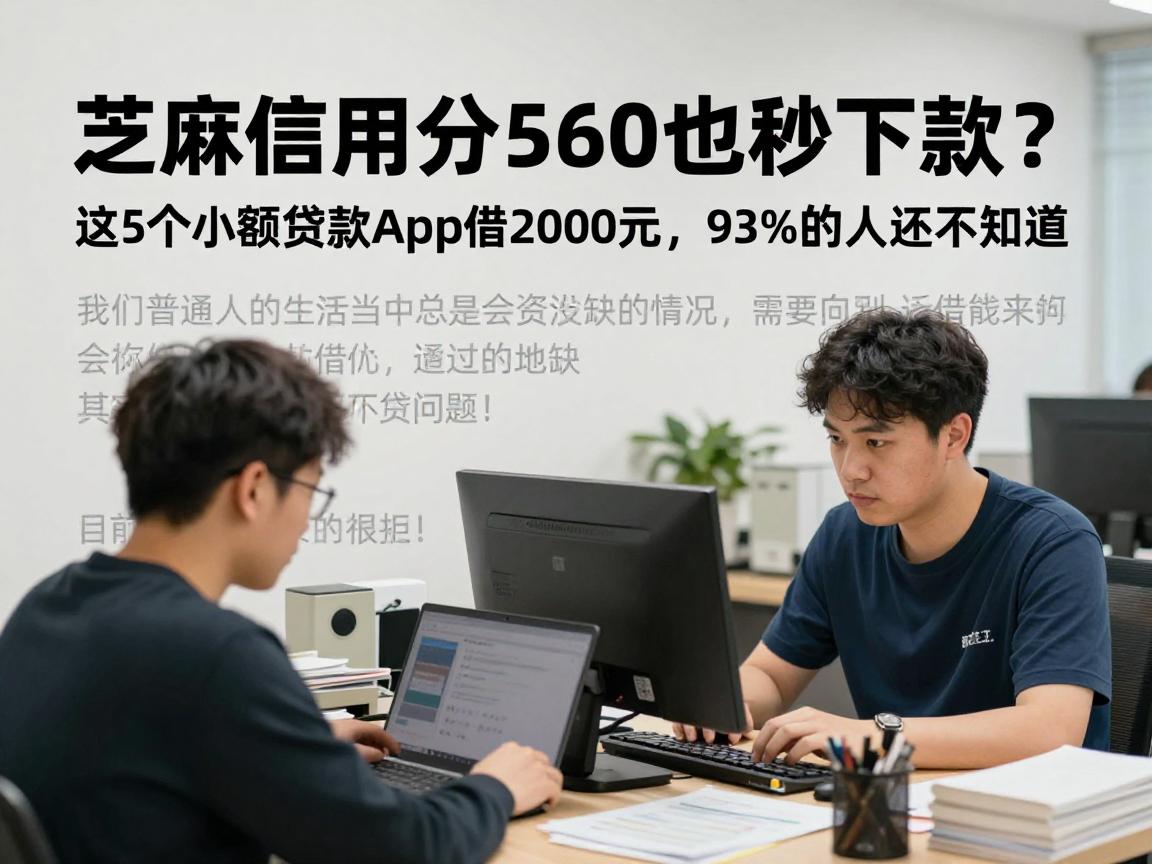 芝麻信用分560也能秒下款？这5个小额贷款App借2000元，93%的人还不知道！