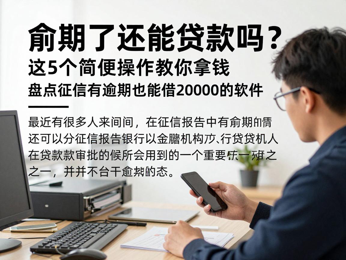 逾期了还能贷款吗？这5个简便操作教你拿钱，盘点征信有逾期也能借20000的软件