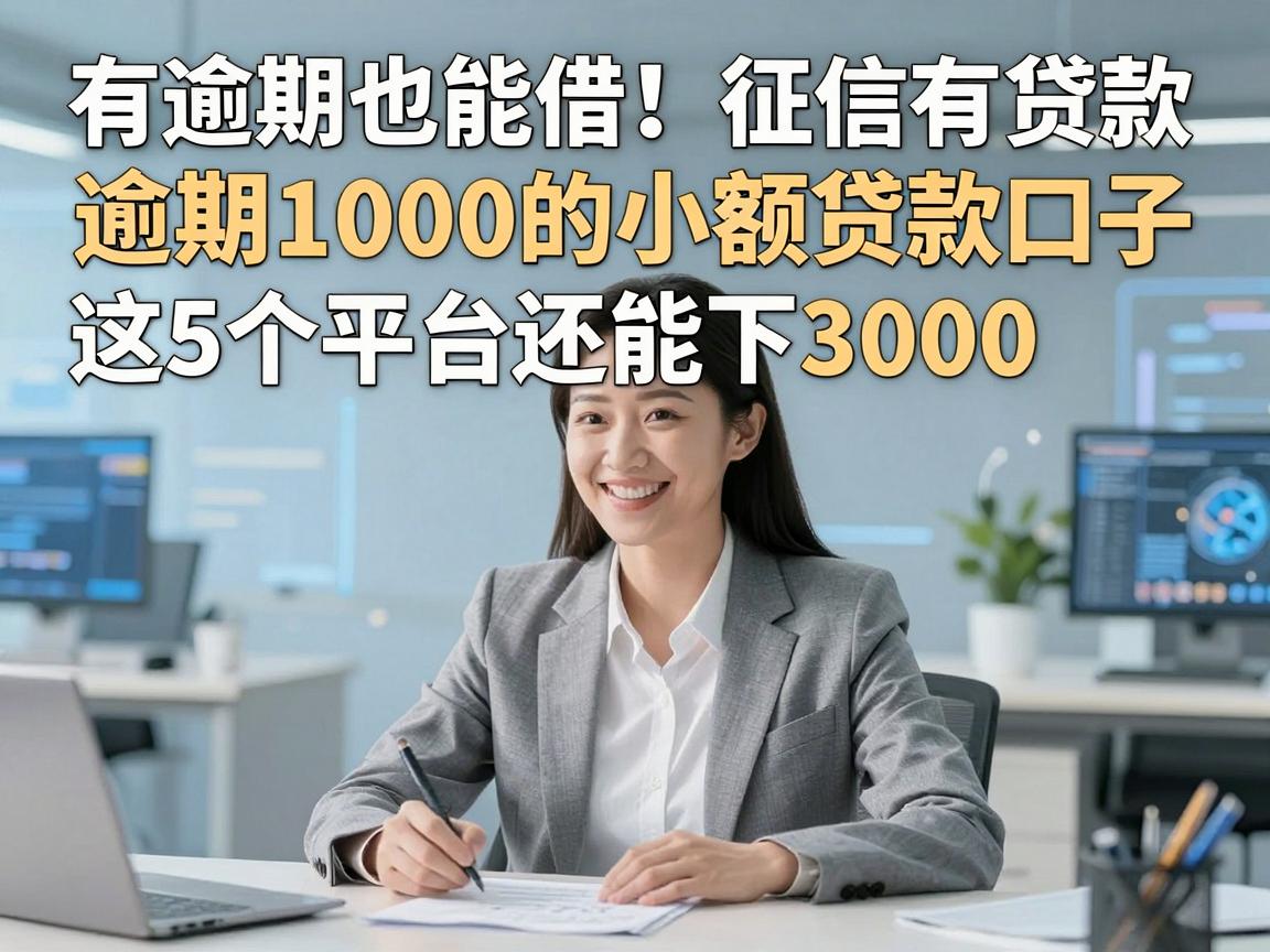 有逾期也能借！征信有逾期1000的小额贷款口子，这5个平台还能下3000