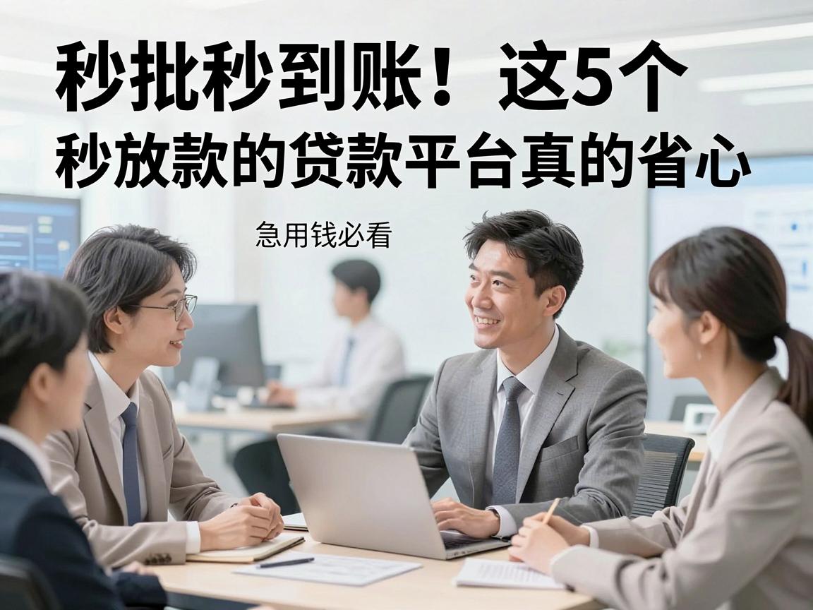 秒批秒到账！这5个秒放款的贷款平台真的省心，急用钱必看