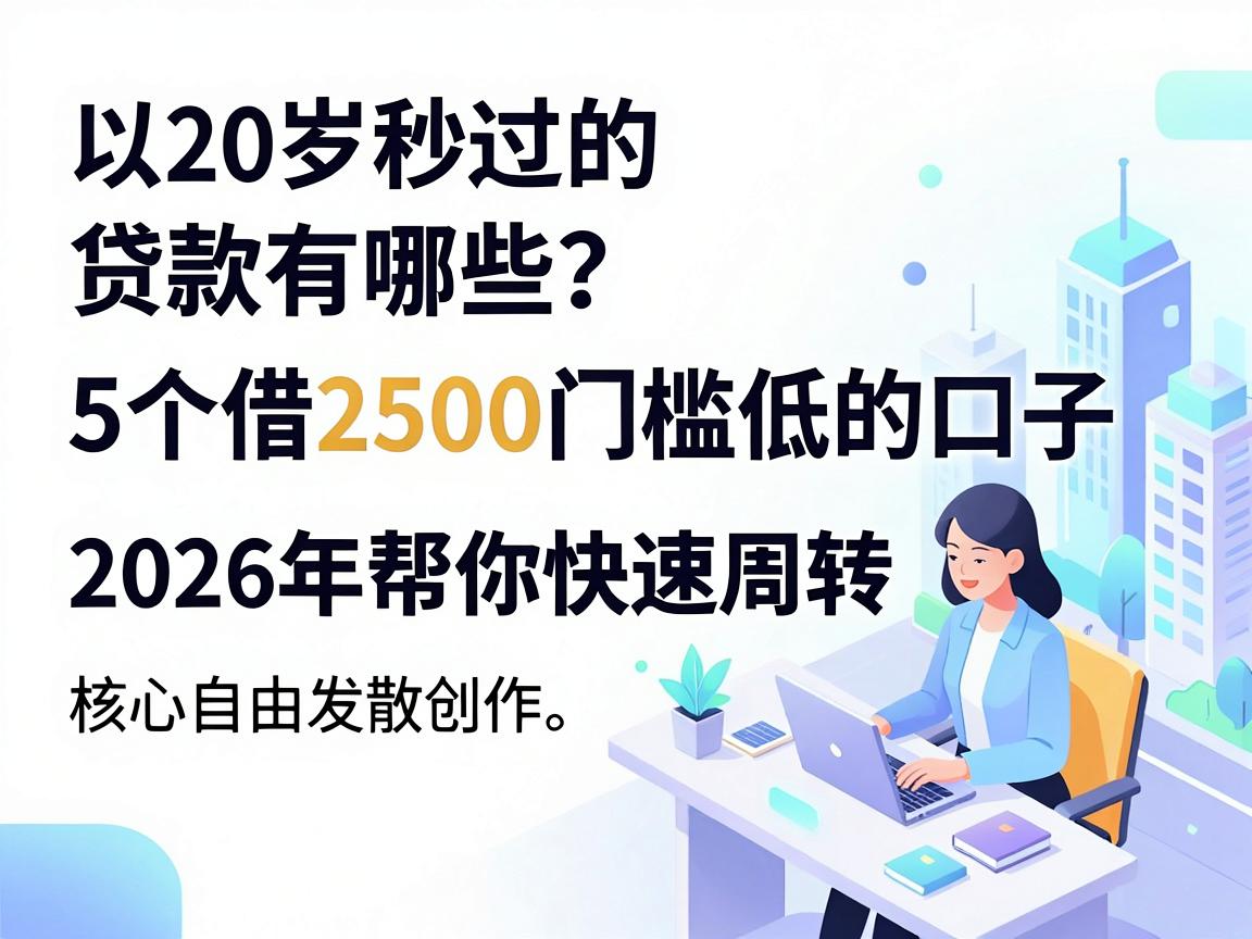 20岁秒过的贷款有哪些？这5个借2500门槛低的口子，2026年帮你快速周转