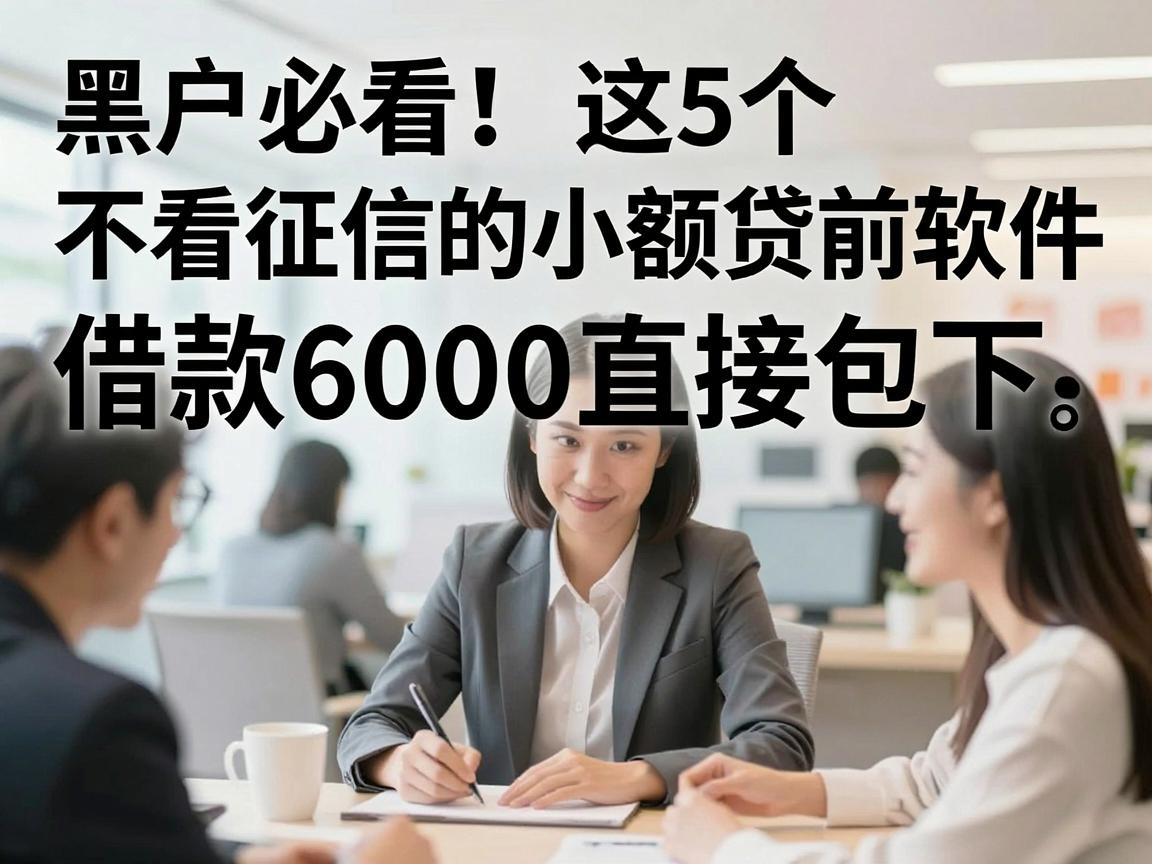 黑户必看！这5个不看征信的小额贷款软件，借款6000直接包下
