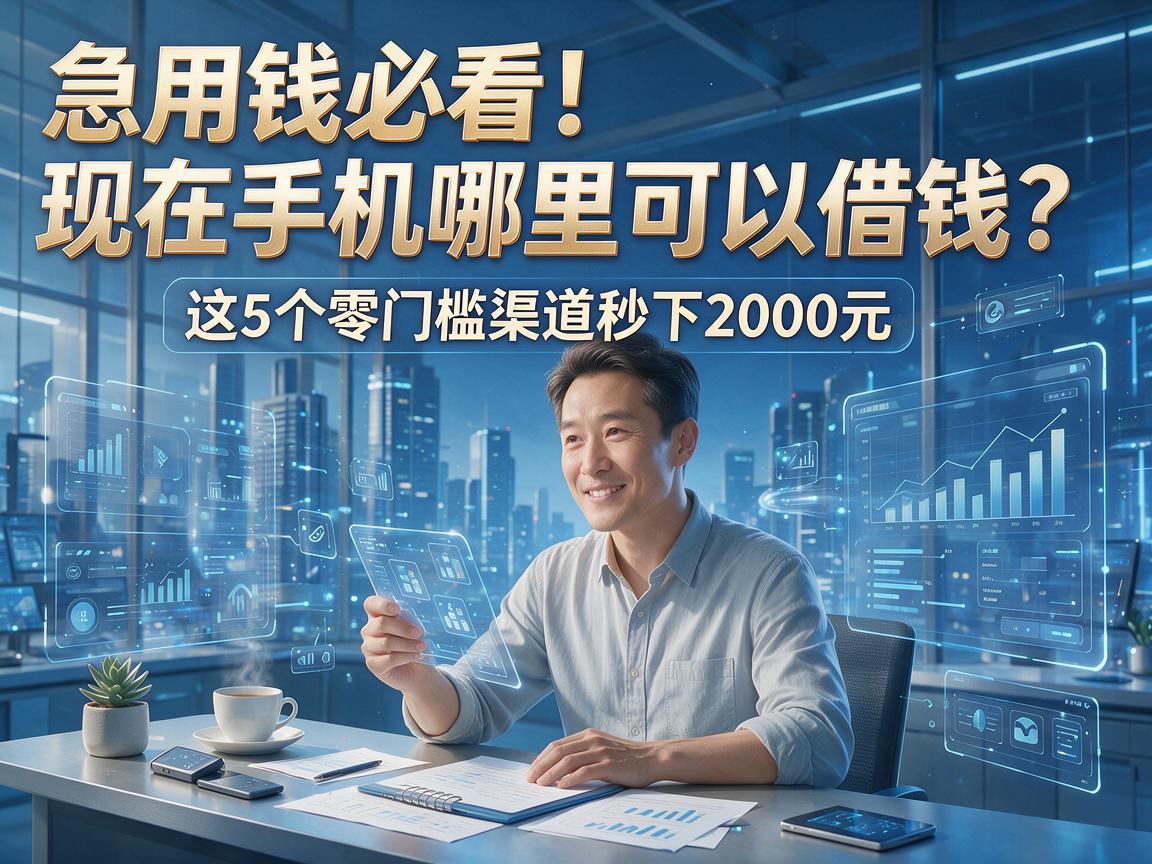 急用钱必看！现在手机哪里可以借钱？这5个零门槛渠道秒下2000元