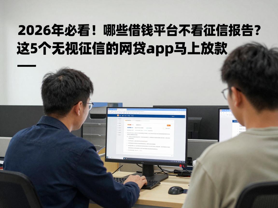 2026年必看！哪些借钱平台不看征信报告？这5个无视征信的网贷app马上放款