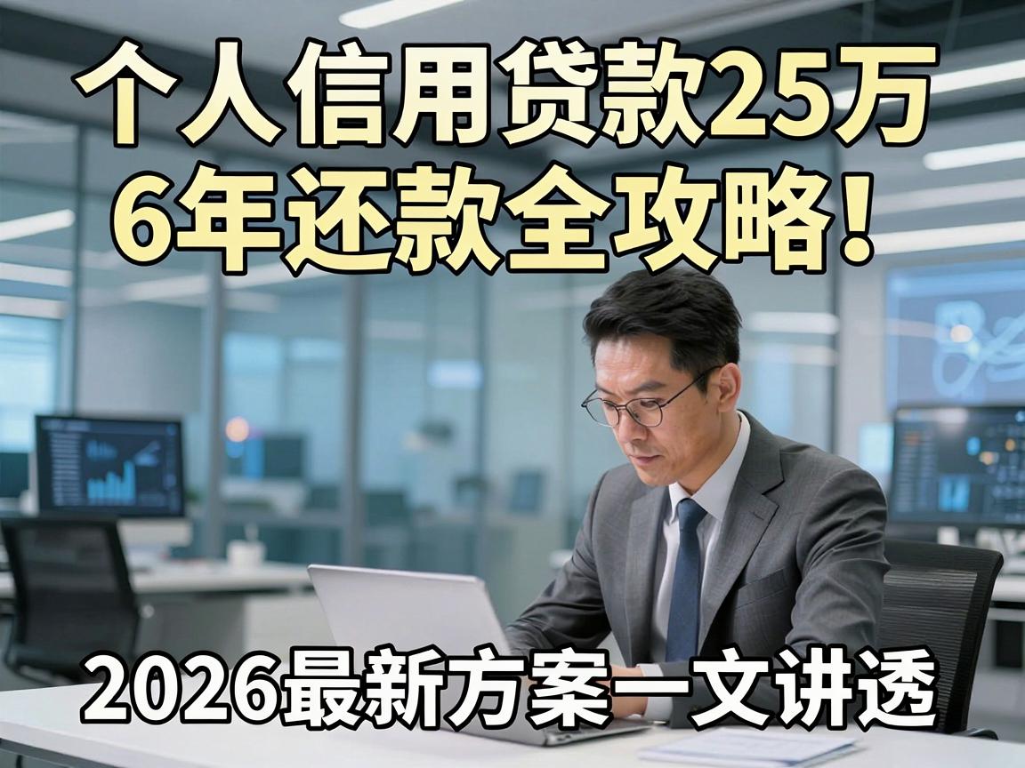 个人信用贷款25万6年还款全攻略！2026最新方案一文讲透