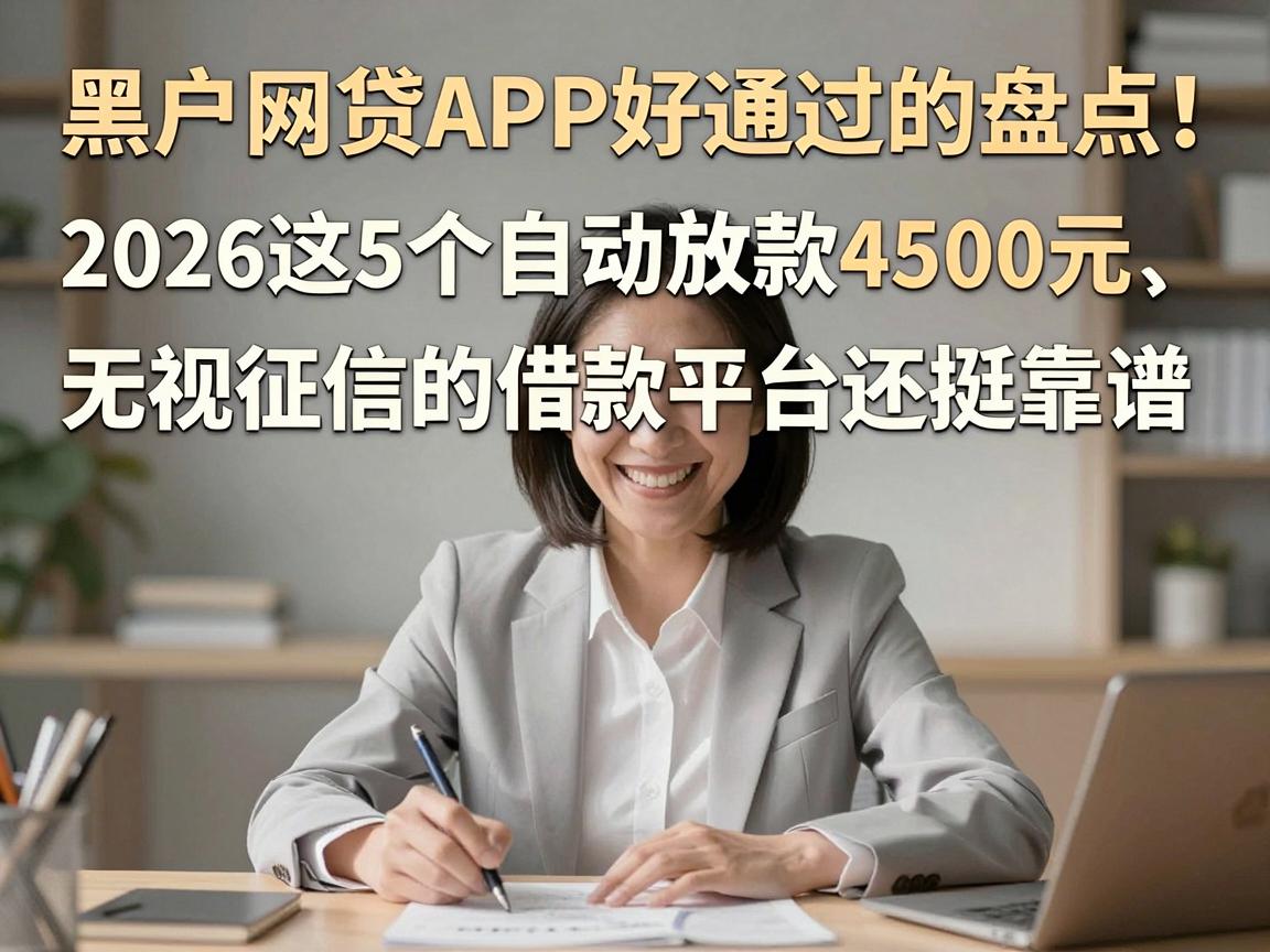 黑户网贷APP好通过的盘点！2026这5个自动放款4500元、无视征信的借款平台还挺靠谱