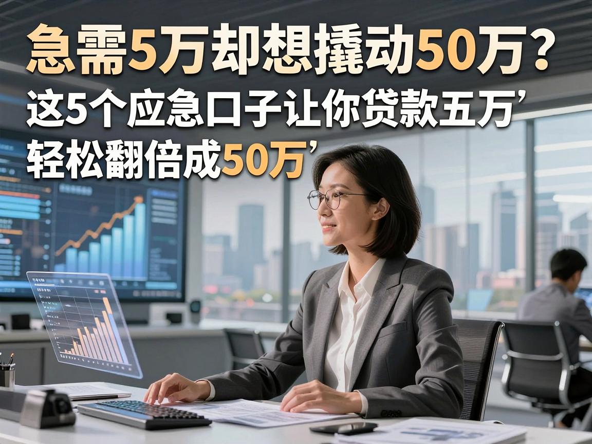 急需5万却想撬动50万？这5个应急口子让你贷款五万轻松翻倍成50万！