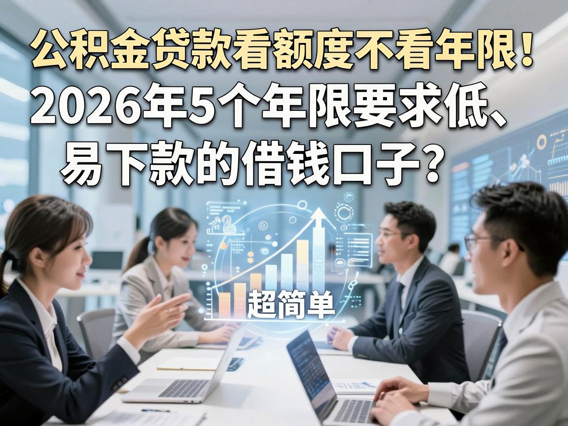 公积金贷款看额度不看年限！2026年5个年限要求低、易下款的借钱口子，流程超简单