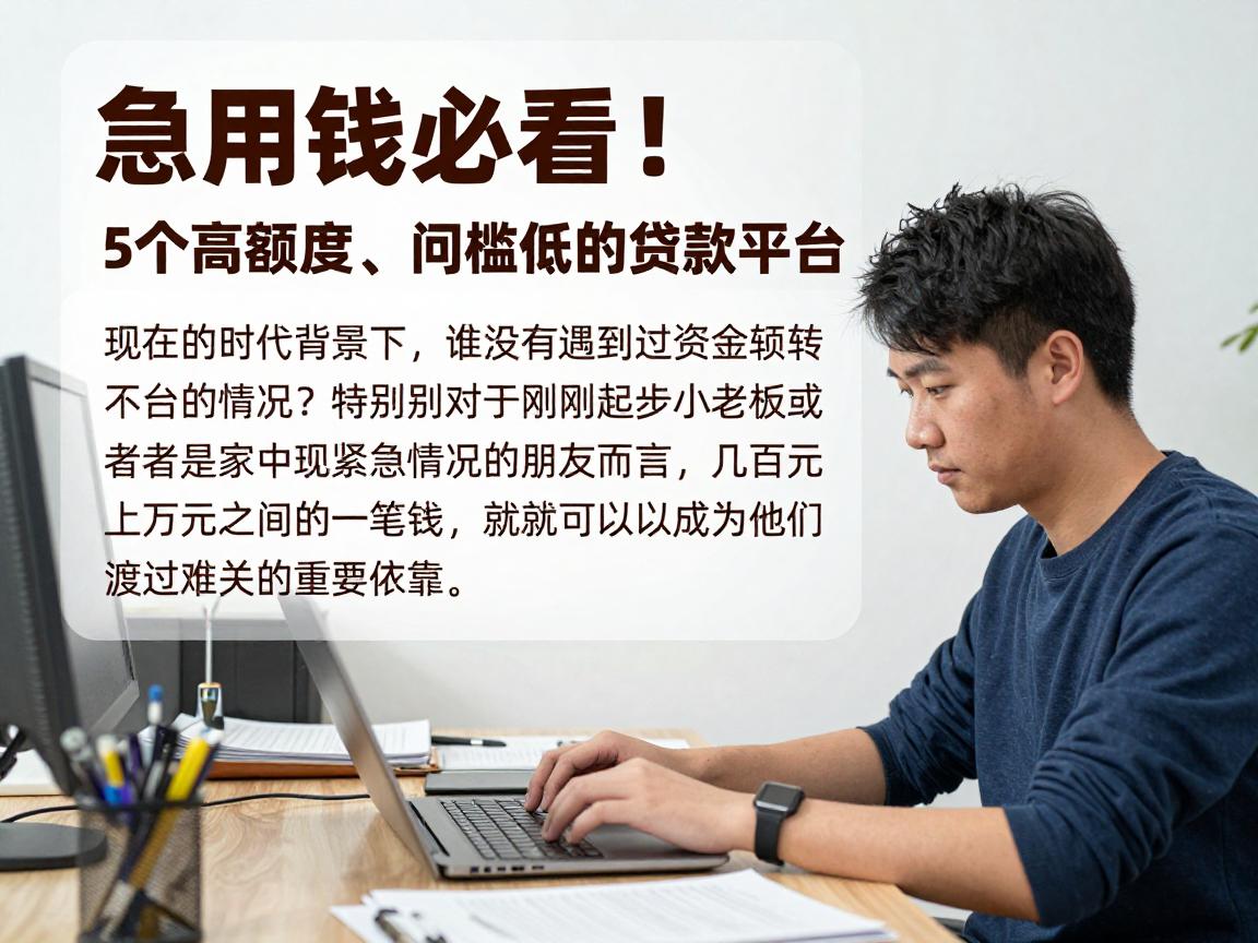 急用钱必看！5个高额度、门槛低的贷款平台深度测评来了！
