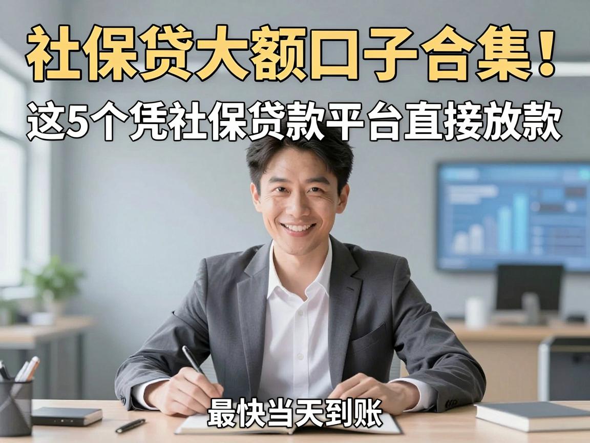 社保贷大额口子合集！这5个凭社保贷款平台直接放款，最快当天到账