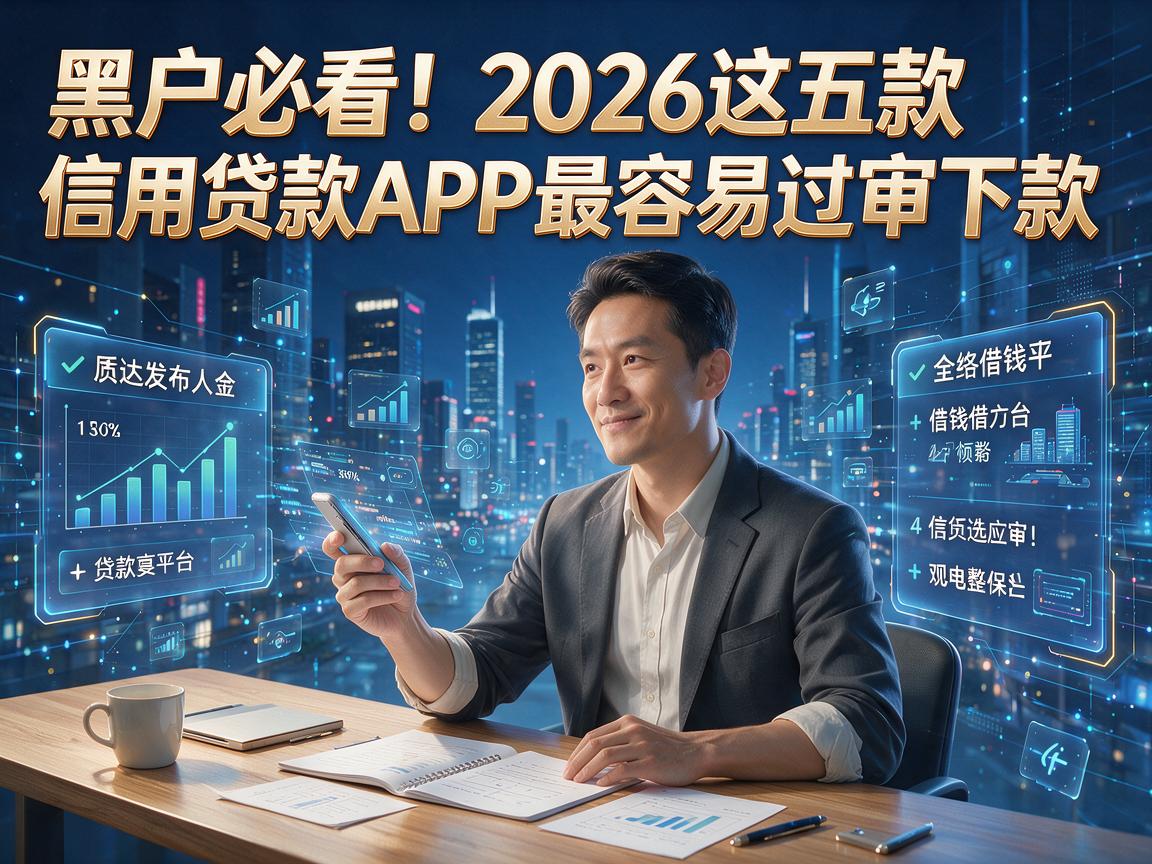 黑户必看！2026这五款信用贷款APP最容易过审下款