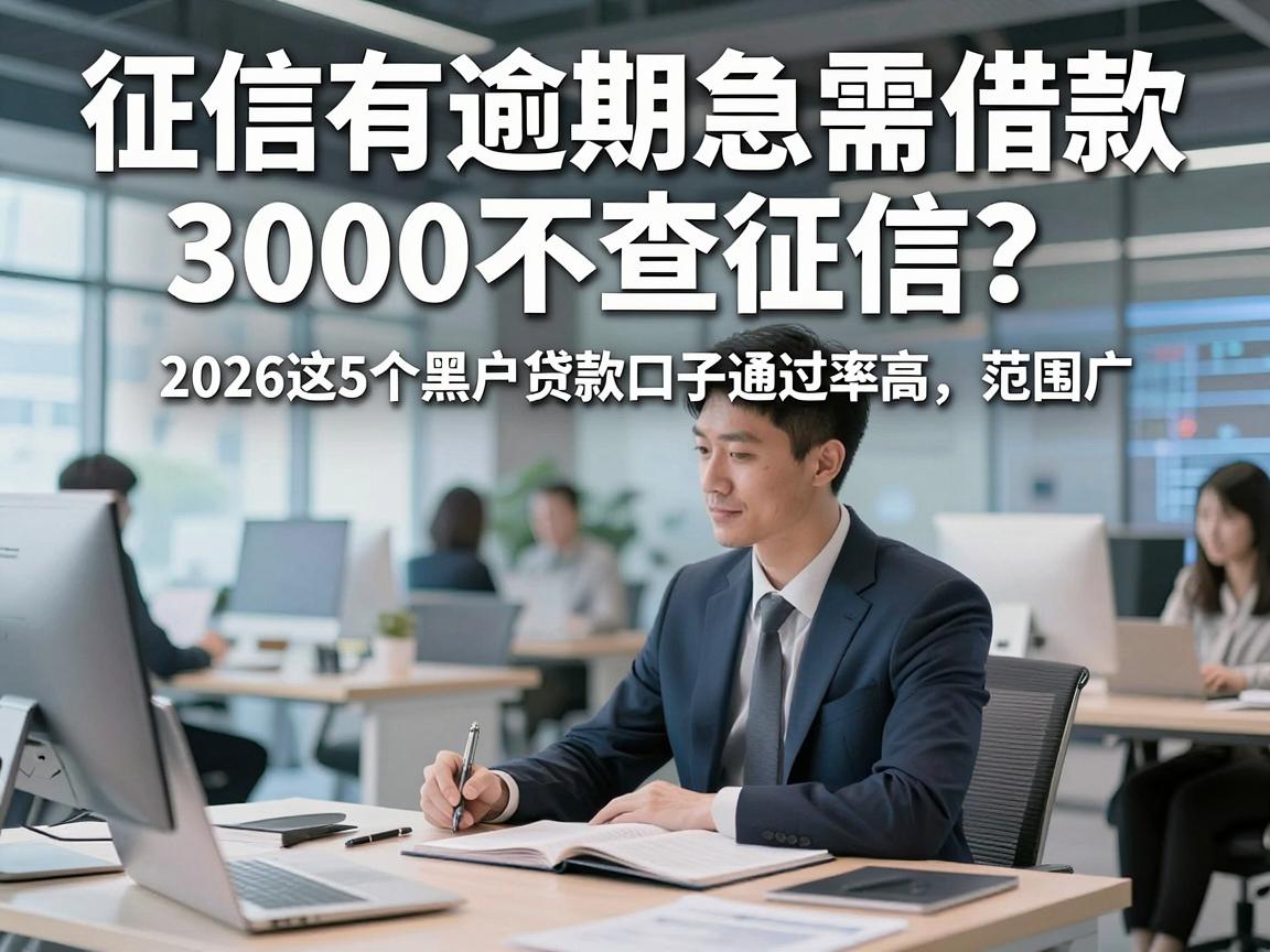 征信有逾期急需借款3000不查征信？2026这5个黑户贷款口子通过率高、范围广！
