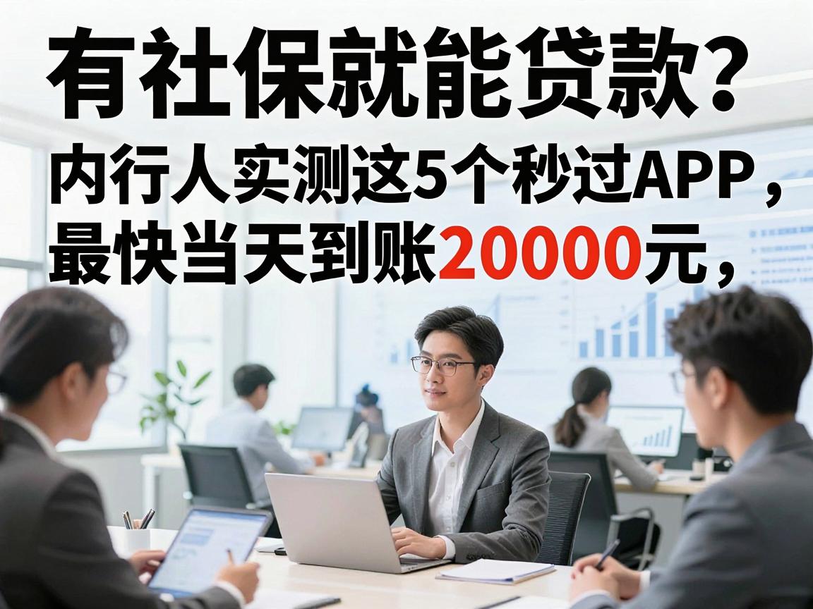 有社保就能贷款？内行人实测这5个秒过APP，最快当天到账20000元