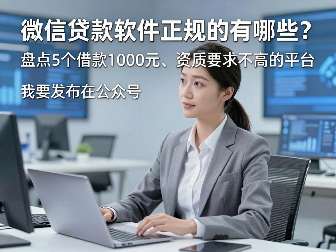微信贷款软件正规的有哪些？盘点5个借款1000元、资质要求不高的平台