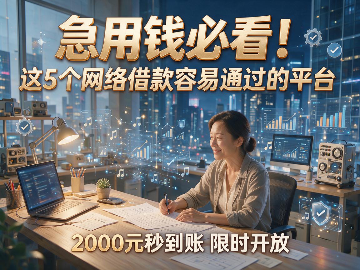 急用钱必看！这5个网络借款容易通过的平台，2000元秒到账限时开放
