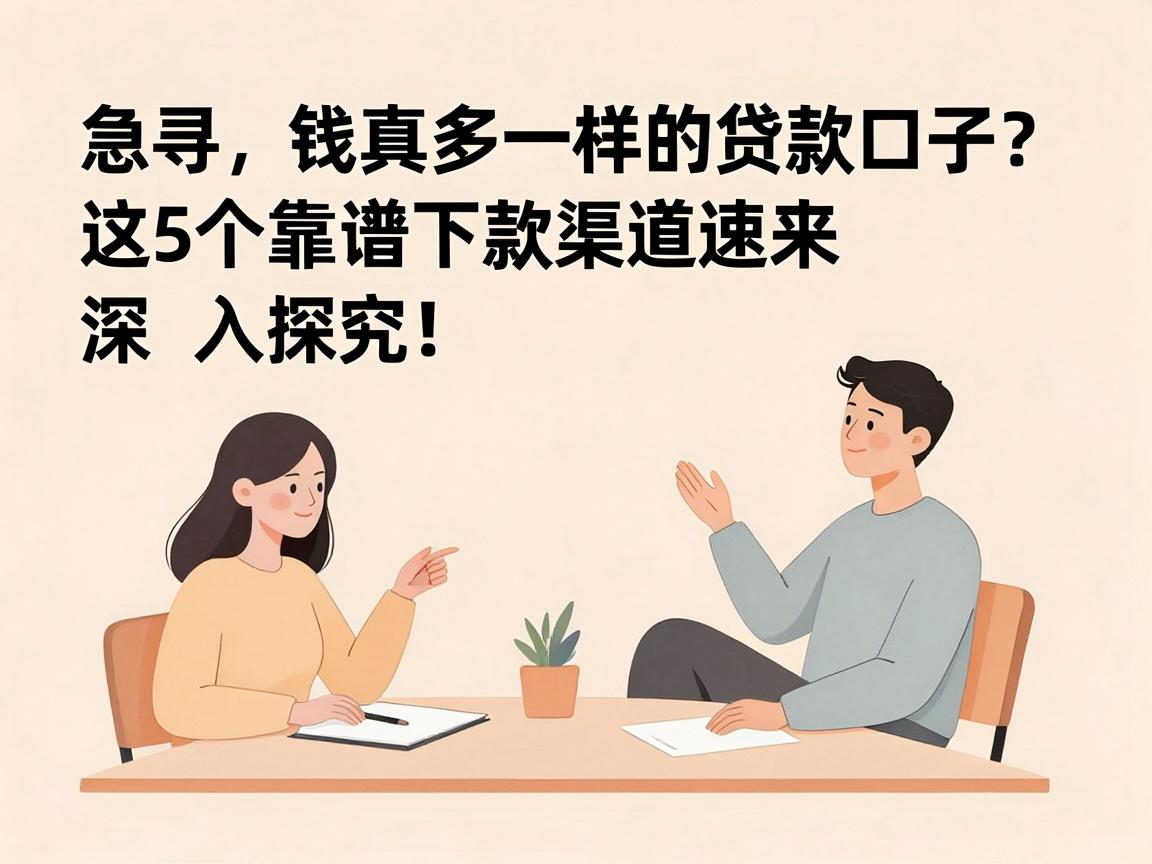 急寻和钱真多一样的贷款口子？这5个靠谱下款渠道速来深入探究！