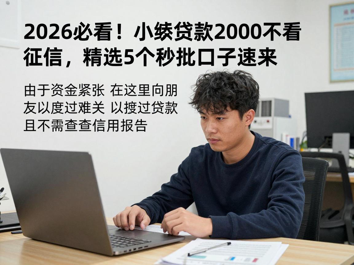 2026必看！小额贷款2000不看征信，精选5个秒批口子速来