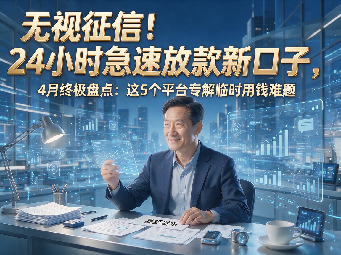 无视征信！24小时急速放款新口子，4月终极盘点：这5个平台专解临时用钱难题