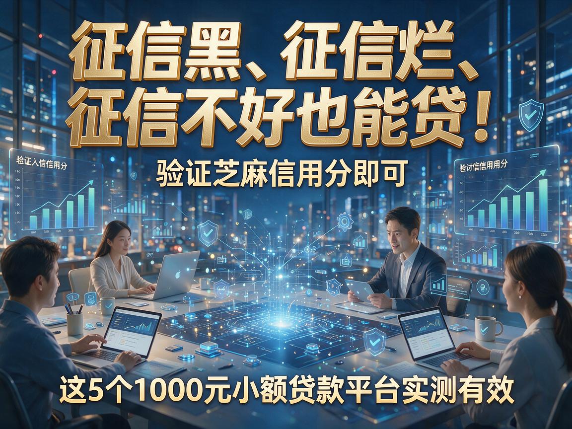 征信黑、征信烂、征信不好也能贷！验证芝麻信用分即可，这5个1000元小额贷款平台实测有效