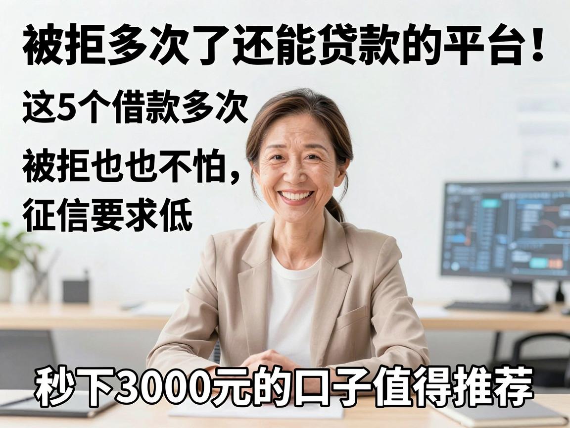 被拒多次了还能贷款的平台！这5个借款多次被拒也不怕、征信要求低、秒下3000元的口子值得推荐