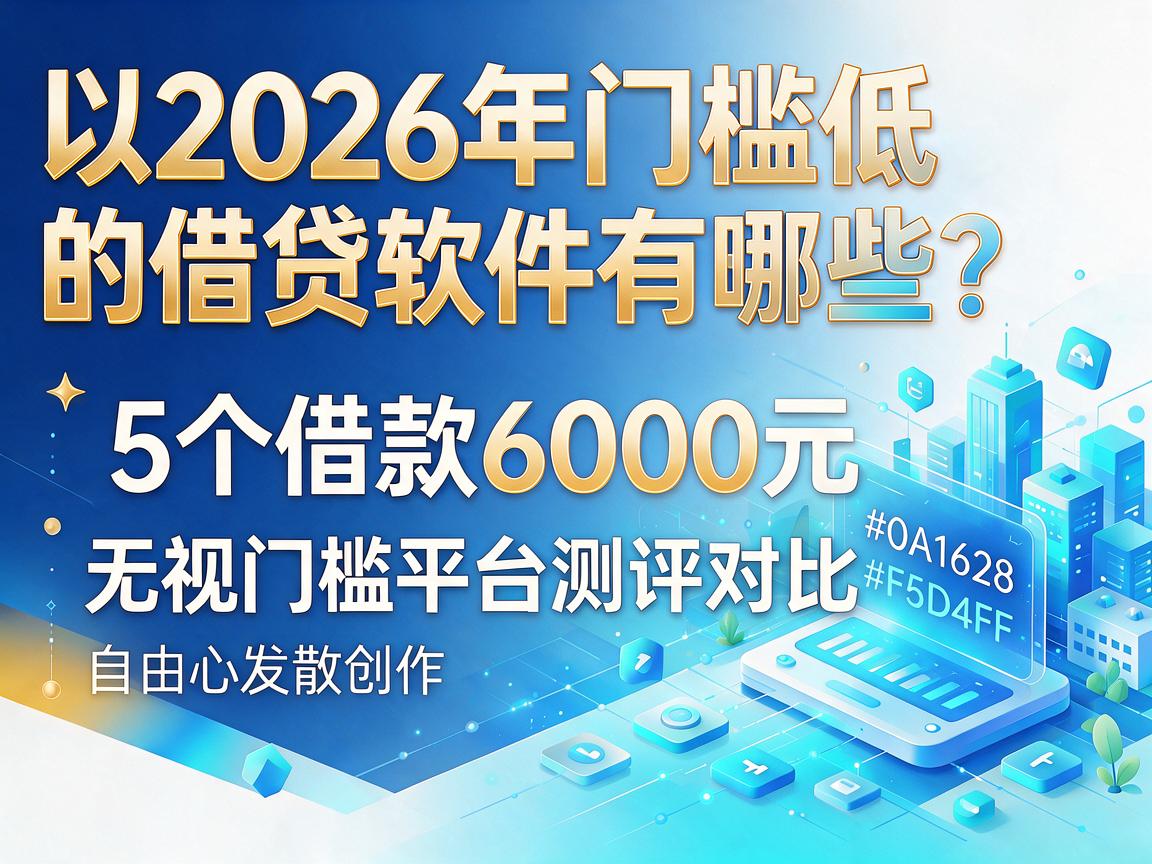 2026年门槛低的借贷软件有哪些？5个借款6000元无视门槛平台测评对比