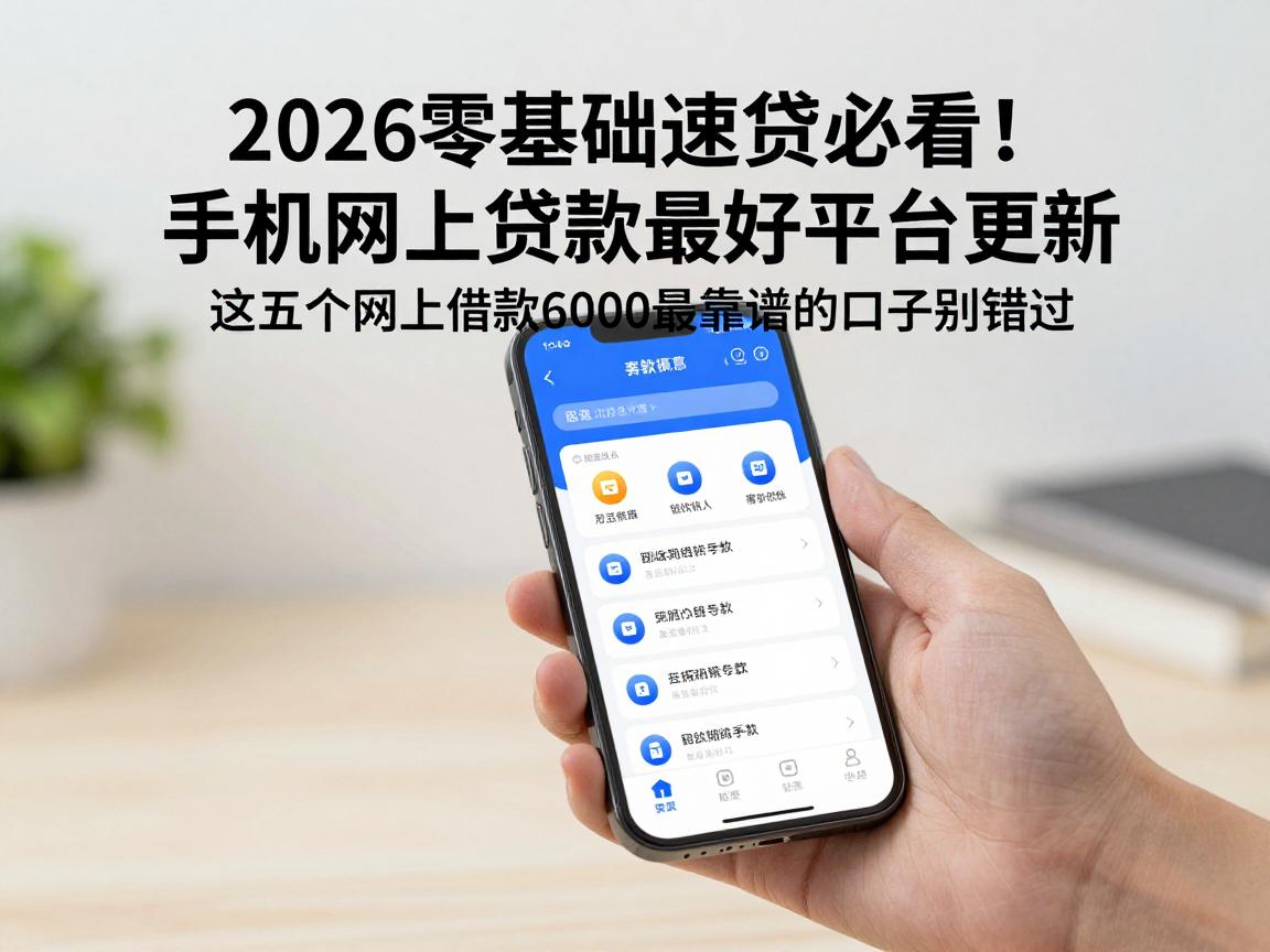 2026零基础速贷必看！手机网上贷款最好平台更新，这五个网上借款6000最靠谱的口子别错过