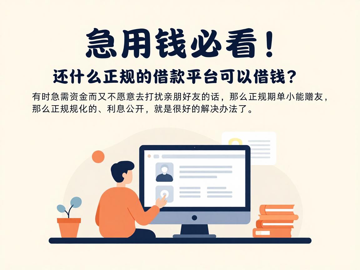 急用钱必看！还有什么正规的借款平台可以借钱？这5个逾期中也能借的小额贷口子速收藏