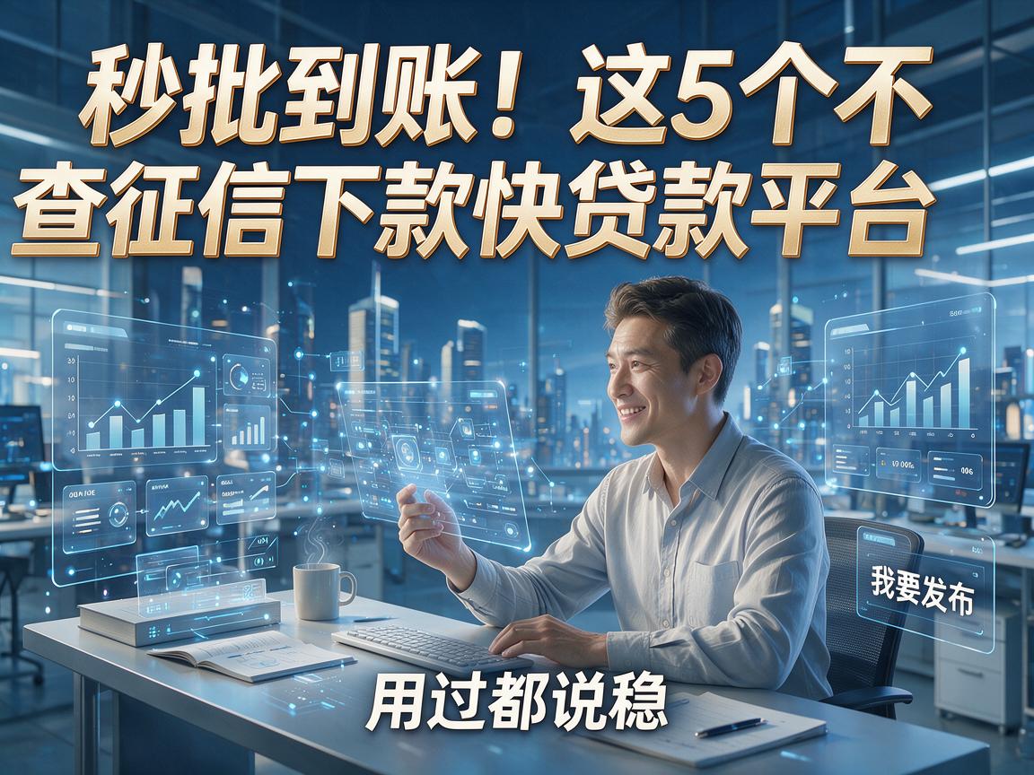 秒批到账！这5个不查征信下款快贷款平台，用过都说稳