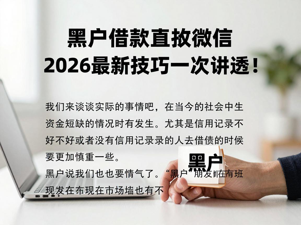 黑户借款直接放微信，2026最新技巧一次讲透！