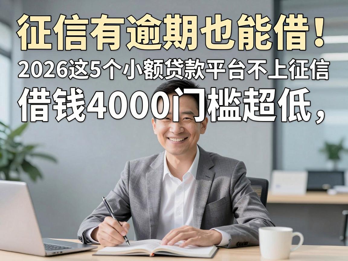 征信有逾期也能借！2026这5个小额贷款平台不上征信，借钱4000门槛超低