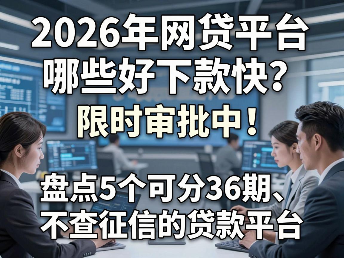 2026年网贷平台哪些好下款快？限时审批中！盘点5个可分36期、不查征信的贷款平台